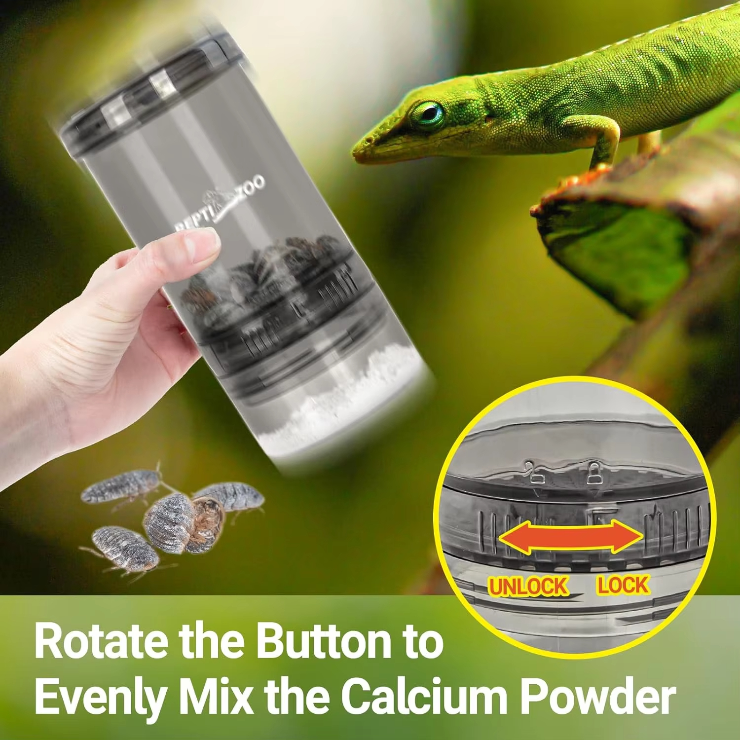 Reptile Calcium Powder Mixing  - đánh giá và giá Calcium Powder Reptile