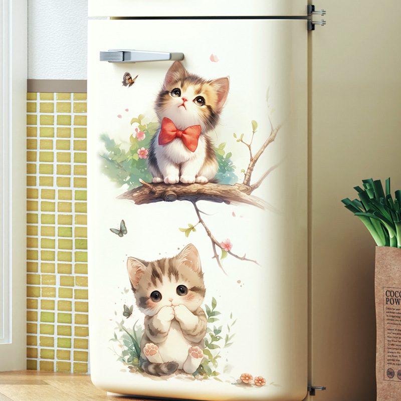 Kawaii Pastel Cat & Butterfly  - đánh giá và giá Pvc Panel Background