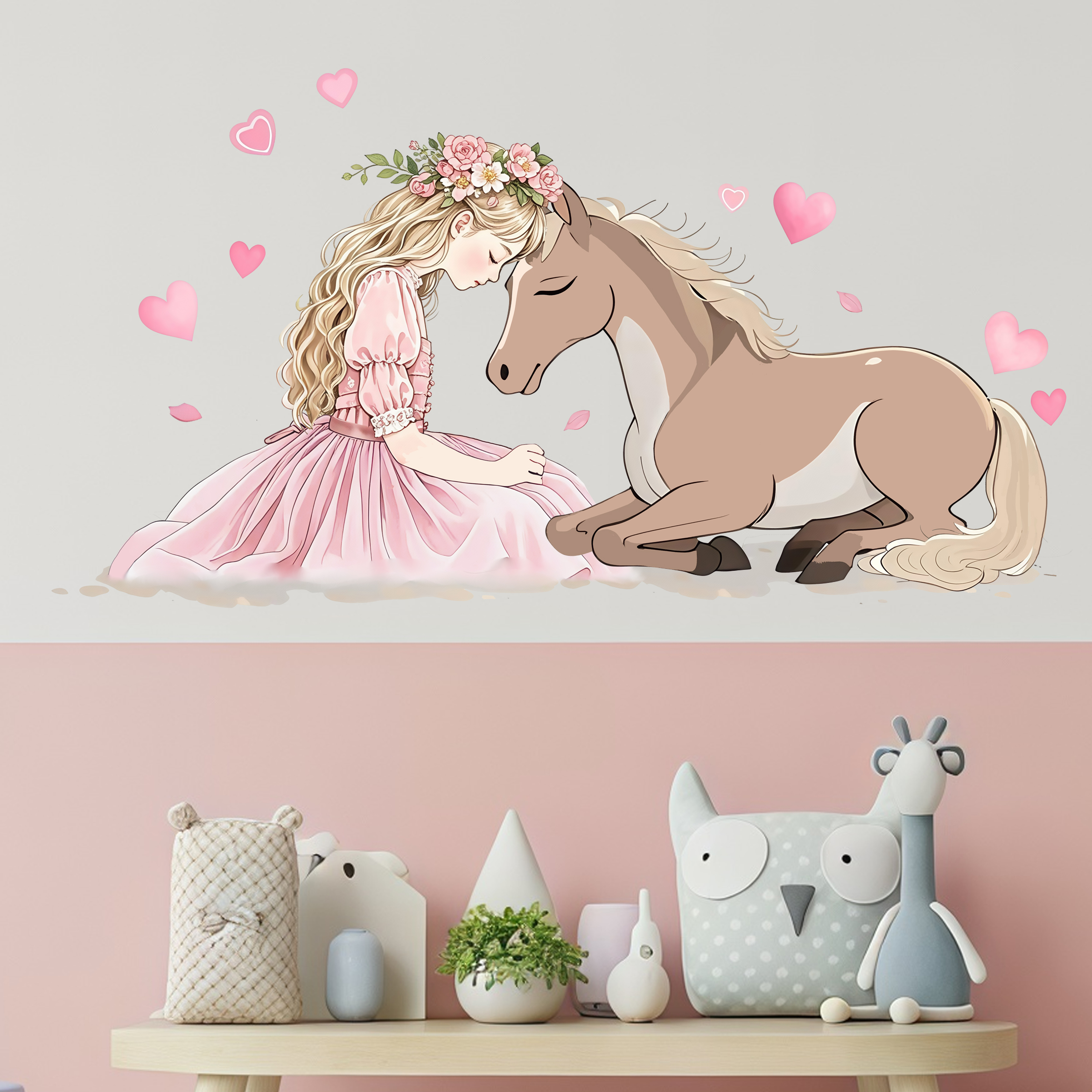 Romantic Horse Wall Stickers S - đánh giá và giá Pvc Panel Background