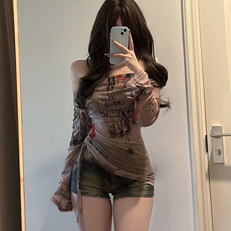 Long sleeved T-shirt spicy gir - đánh giá và giá Screen Top Mesh
