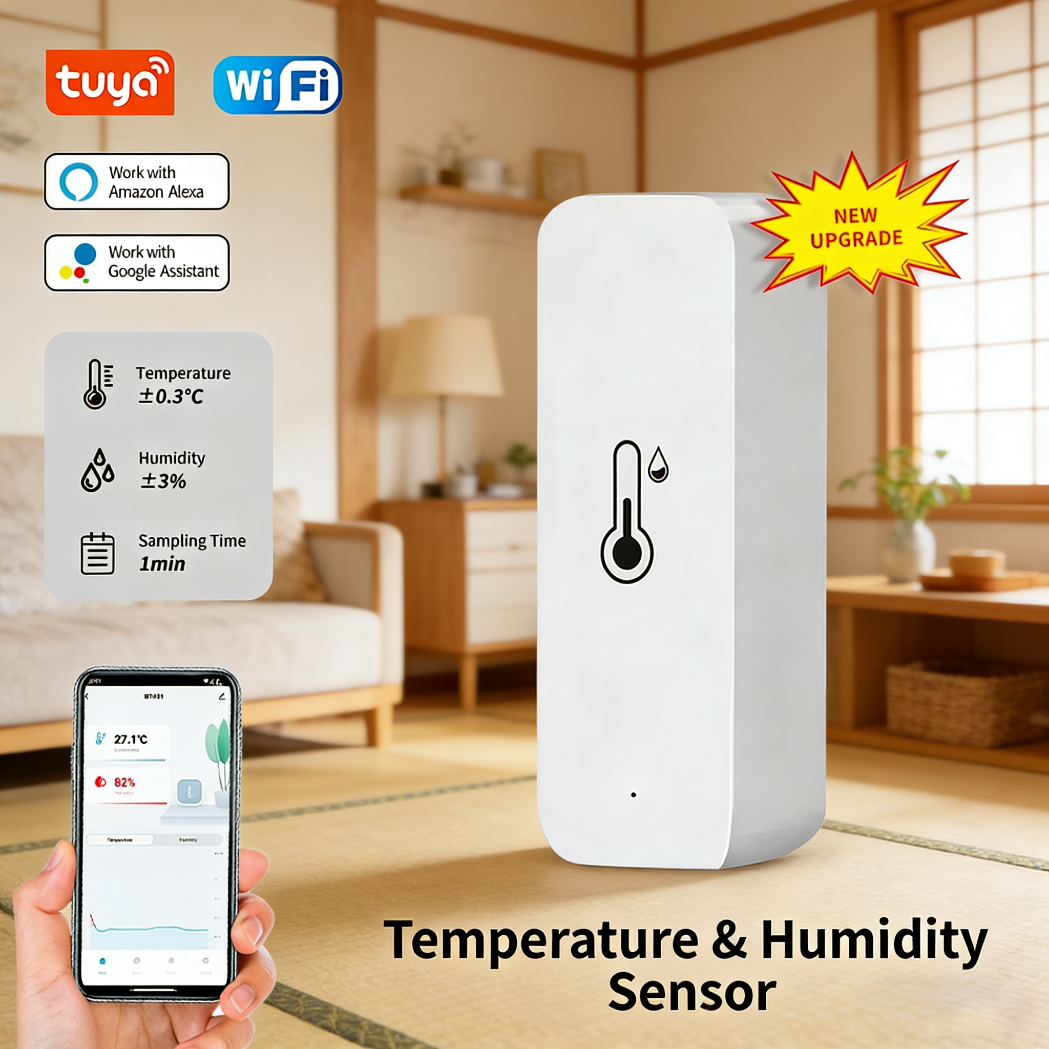 Tuya Smart WiFi Temperature Hu - đánh giá và giá Digital Hygrometer Probe
