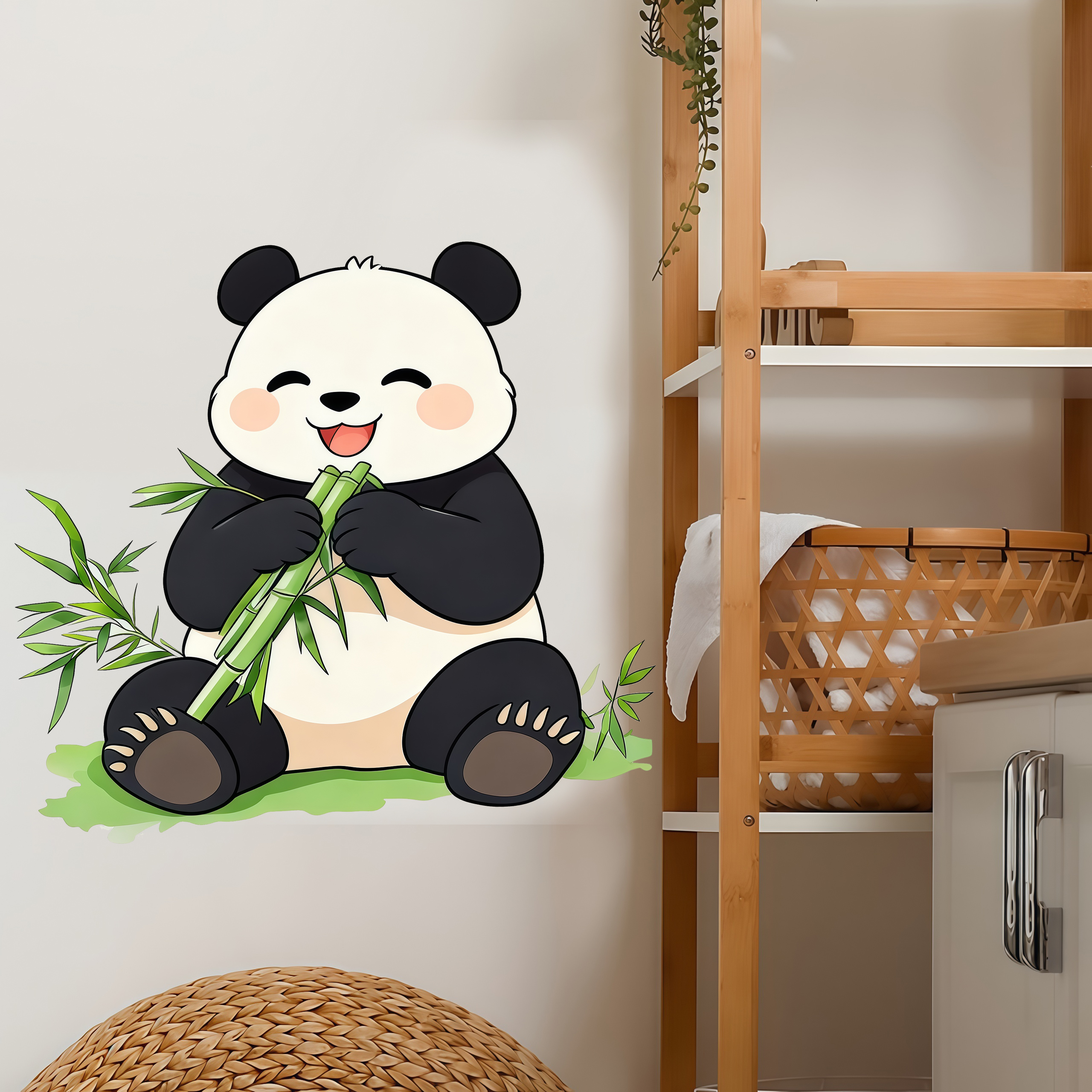 Bamboo And Panda Wall Decals S - đánh giá và giá Pvc Panel Background