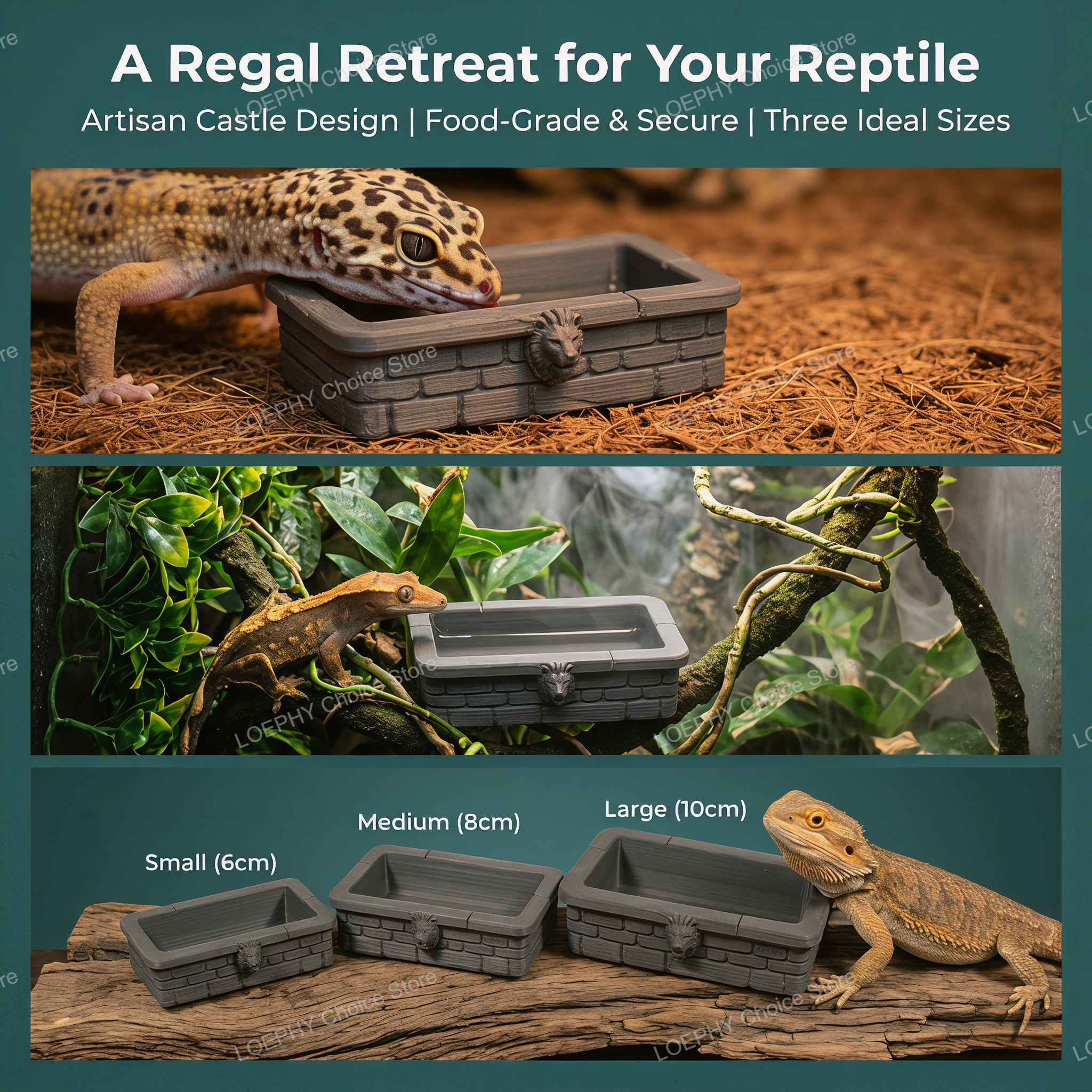 Reptile Water Bowl 3D Printed  - đánh giá và giá Water Dish Reptile