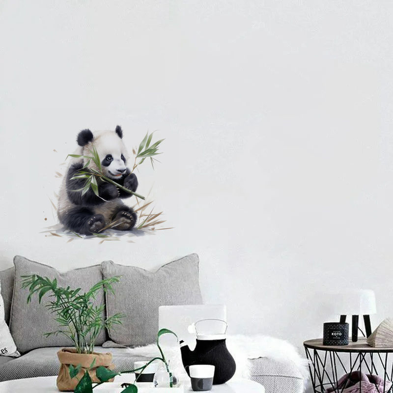 C76# Watercolor panda wall sti - đánh giá và giá Pvc Panel Background