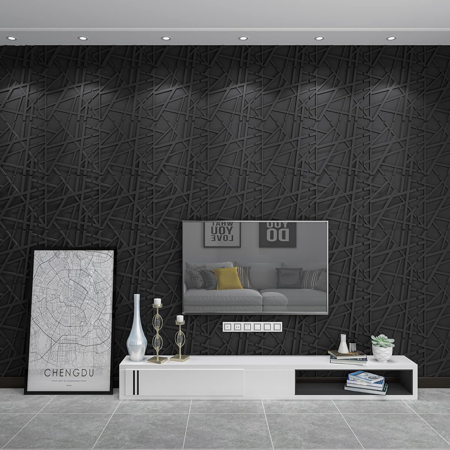 19.7x19.7in PVC Wall Panel Str - đánh giá và giá Pvc Panel Background