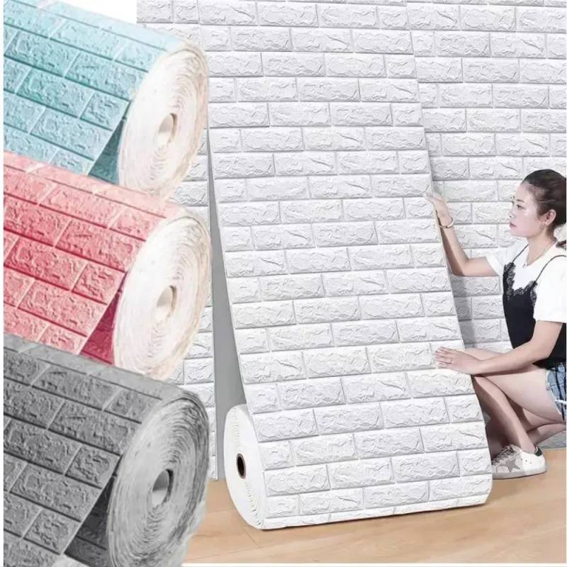 70cmX1M70cm*10M 3D Brick Patte - đánh giá và giá Pvc Panel Background
